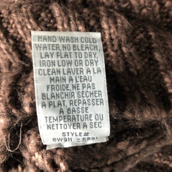 Suzy Shier Brown V-Neck Chunky Sweater Size Small - Picture 10 of 11